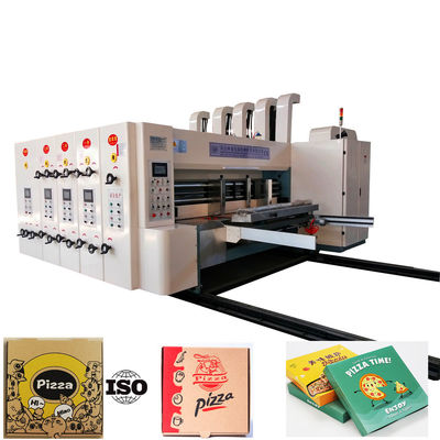 El cortar con tintas automático de la impresión de la caja de Flexo de la máquina de la fabricación de cajas de la pizza de la alta exactitud