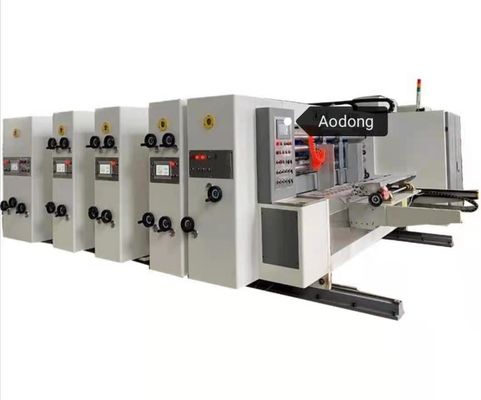 Cartón Flexo que imprime ranurando la máquina que corta con tintas 200 pedazos de Min With Stacker