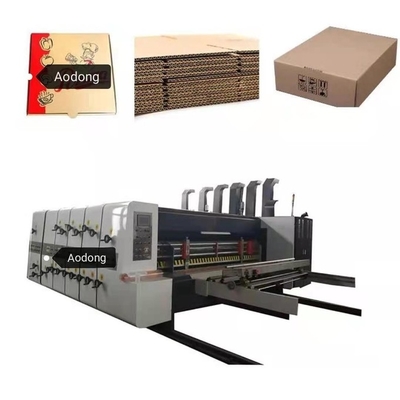 Máquina acanalada Flexo de la fabricación de cajas del cartón de la pizza que imprime ranurar