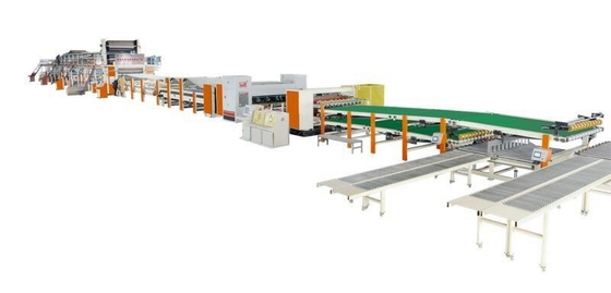 máquina de la fabricación de cajas del cartón del CE 220V/cadena de producción acanaladas